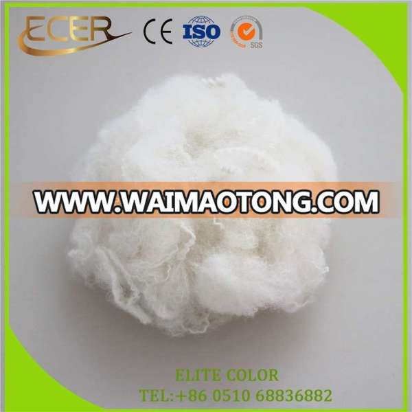 BIG MANUFACTURER 4 DENIER WHITE SOLID REGENERATED POLYESTER STAPLE FIBER FOR CARPET